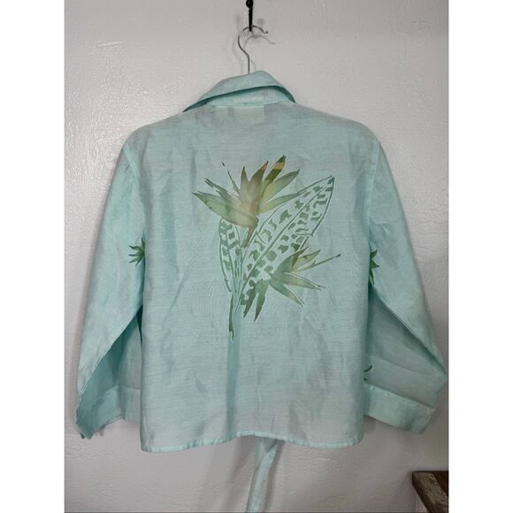 Vintage Banana Bay Resortwear Linen Blend Coastal Cover Up XL - Picture 3 of 6